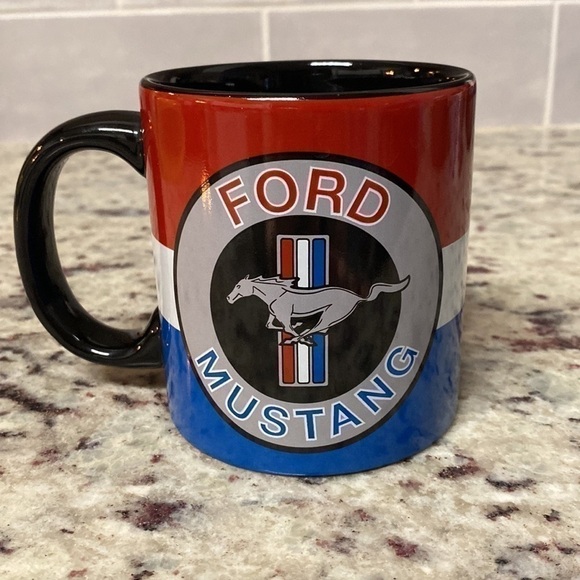 Ford Mustang Red Blue Black Mug Muscle Car Man Father's Day Christmas Fun Gift - Picture 3 of 5